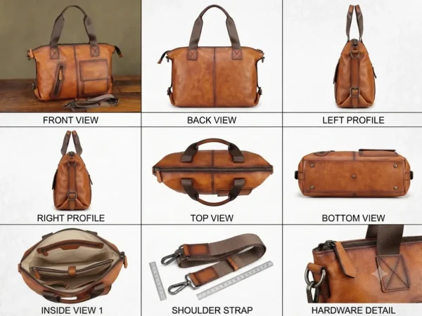 Nomad Two-Tone Canvas & Leather Weekender- 343 - Image 2