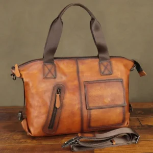 Nomad Two-Tone Canvas & Leather Weekender- 343