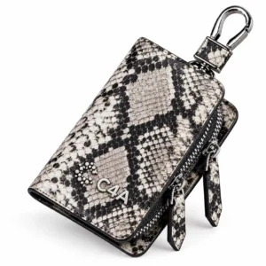 Exotic Python-Embossed Key & Card Organizer
