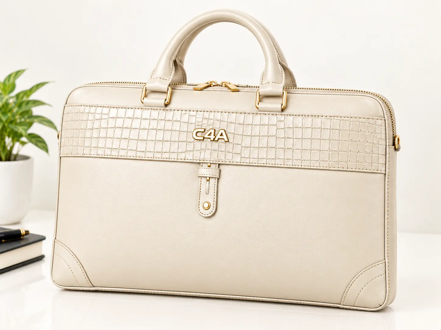 C4A® Sovereign Executive Leather Briefcase-8776