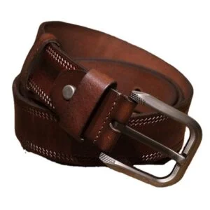 Artisan Braided Edge Leather Belt - B0066