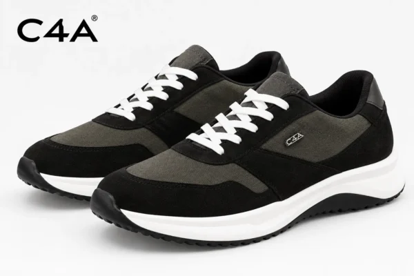C4A Urban Retro Suede & Mesh Low-Top Lifestyle Sneaker - Image 2