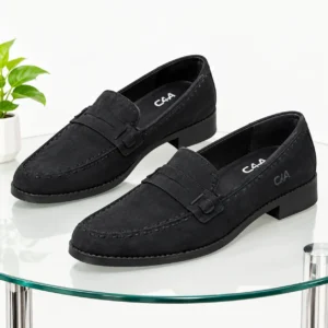 C4A Heritage Suede Penny Loafers-33