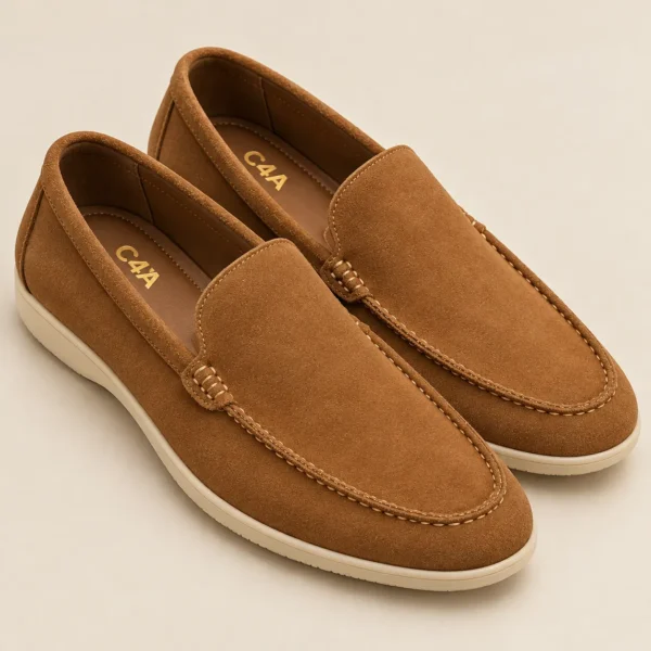 C4A Sorrento Hand-Stitched Suede Slip-On Driving Loafers-78 - Image 4