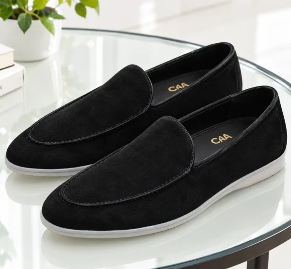 C4A Riviera Suede Slip-On Venetian Loafers-09u - Image 2
