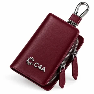 Sovereign Dual-Compartment Leather Key Organizer-098