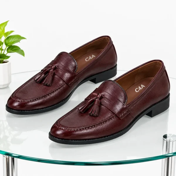 C4A Heritage Textured Leather Tassel Loafers - 0899 - Image 2
