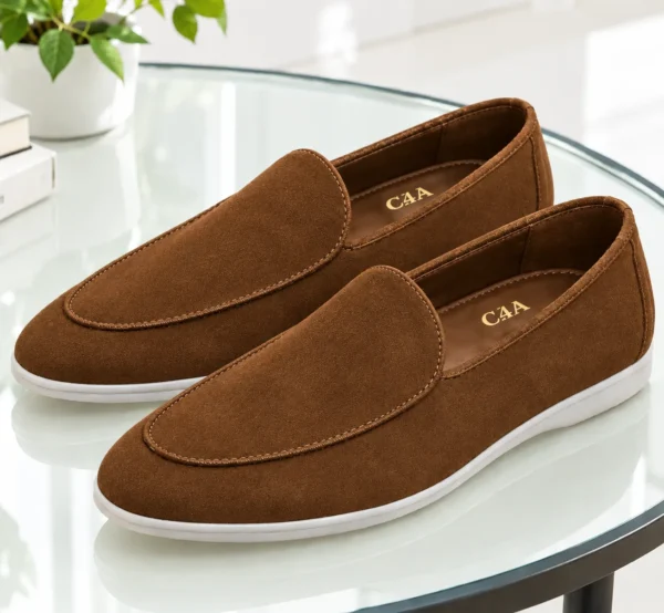 C4A Riviera Suede Slip-On Venetian Loafers-09u - Image 5