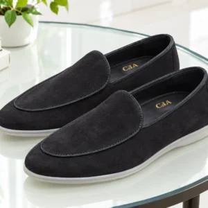 C4A Riviera Suede Slip-On Venetian Loafers-09u