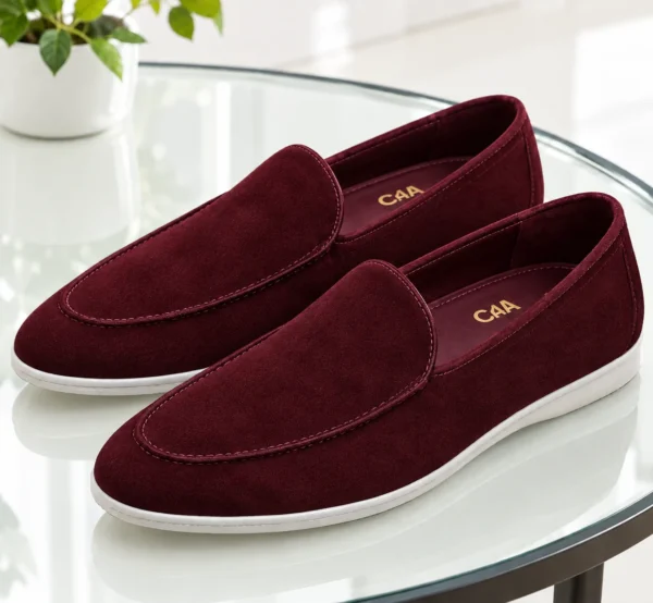 C4A Riviera Suede Slip-On Venetian Loafers-09u - Image 3